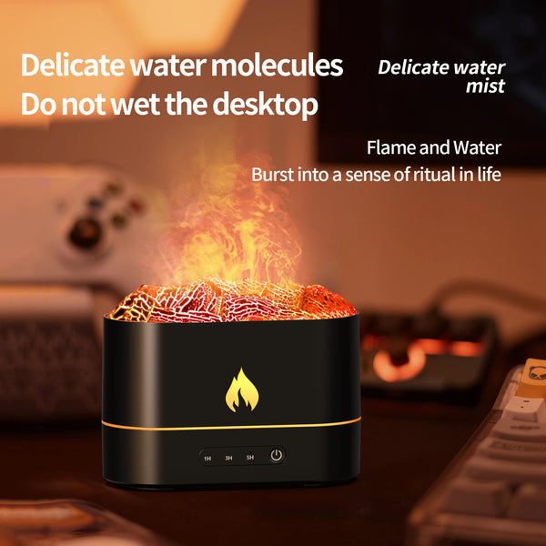 3D Flame Aroma Essential Oil Diffuser Blue Lava
