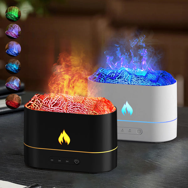 3D Flame Aroma Essential Oil Diffuser Blue Lava