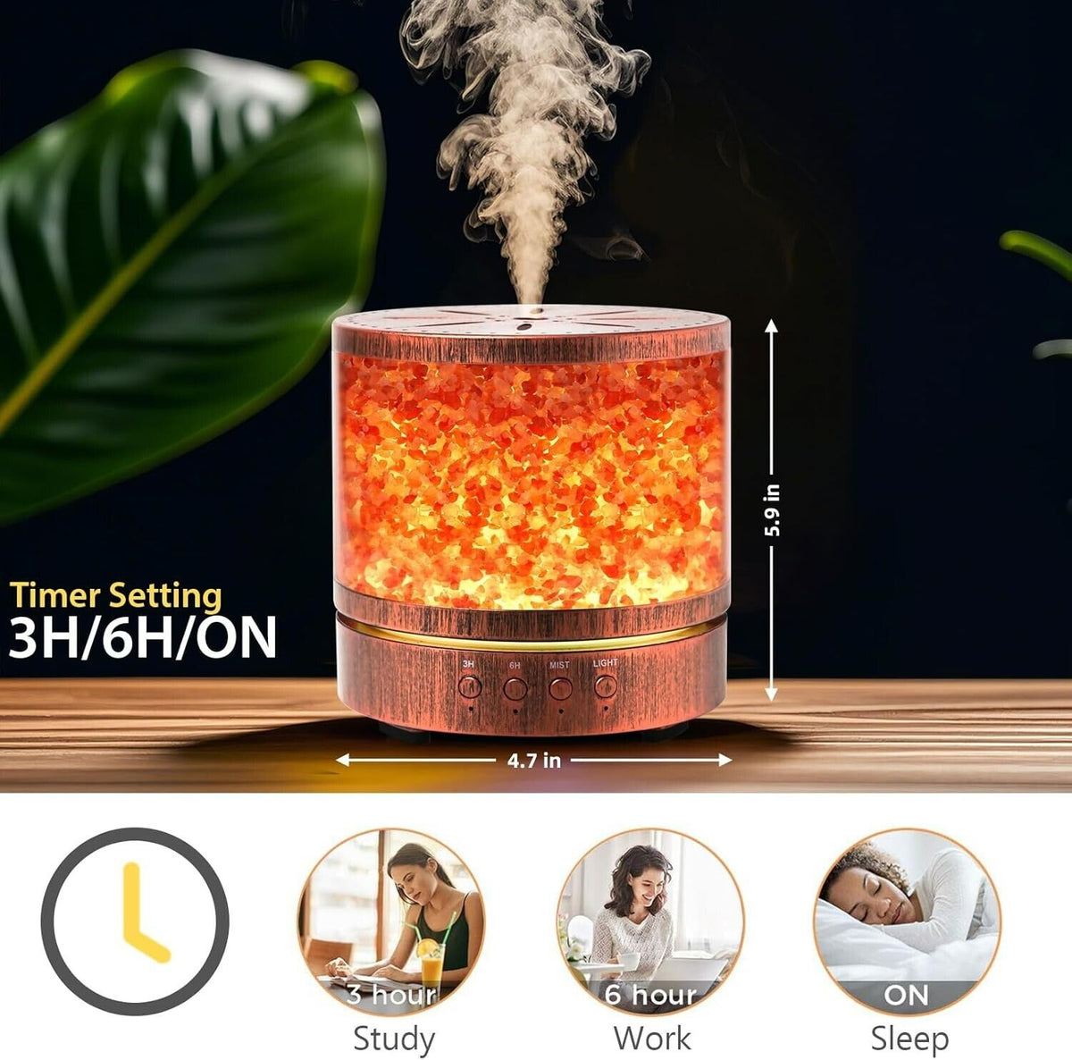 Himalayan Salt Lamp/Ultrasonic Diffuser
