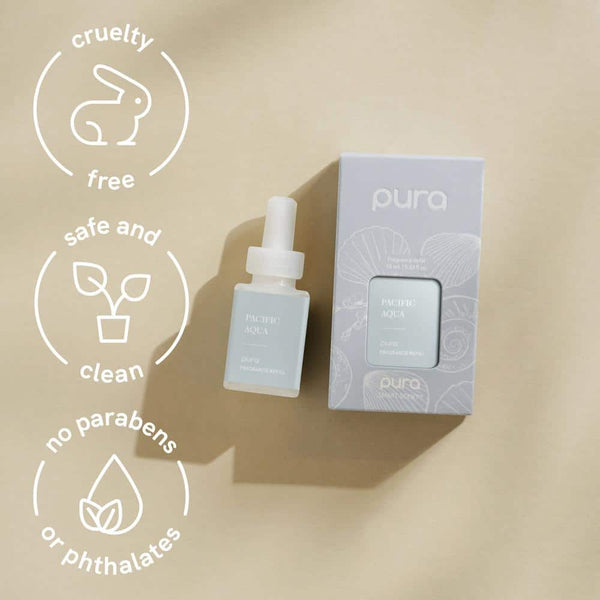 Pacific Aqua - Fragrance Bottle for Pura Smart Diffusers - up to 120-Hours (2-Pack)