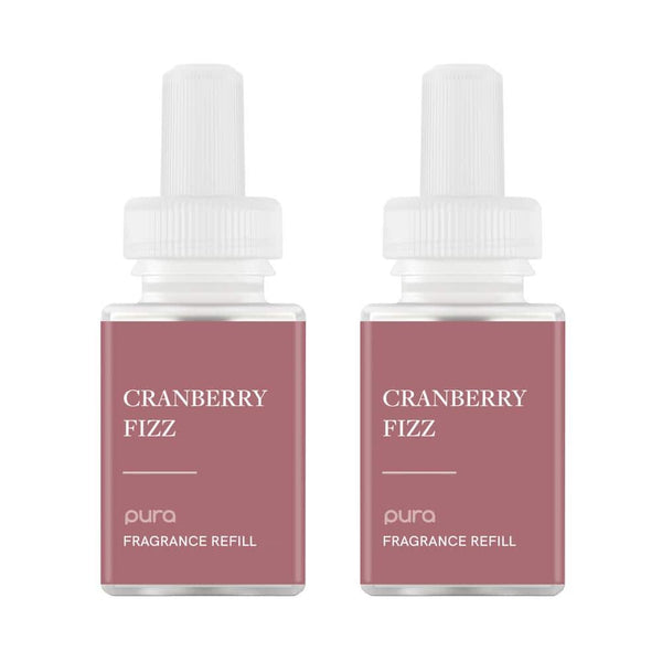 Cranberry Fizz - Home Fragrance Bottle for Pura Smart Diffusers - up to 120-Hours per Bottle (2-Pack) 