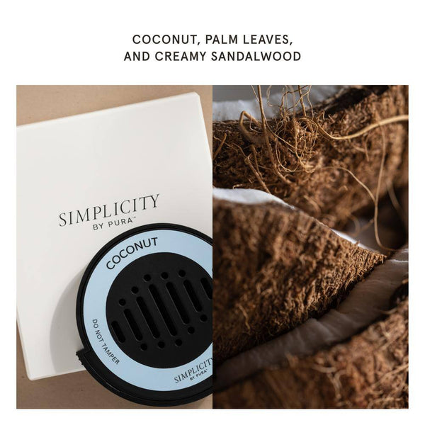 Coconut by Pura - Fragrance for Car Diffuser - up to 60-Days of Scent- 2-Pack