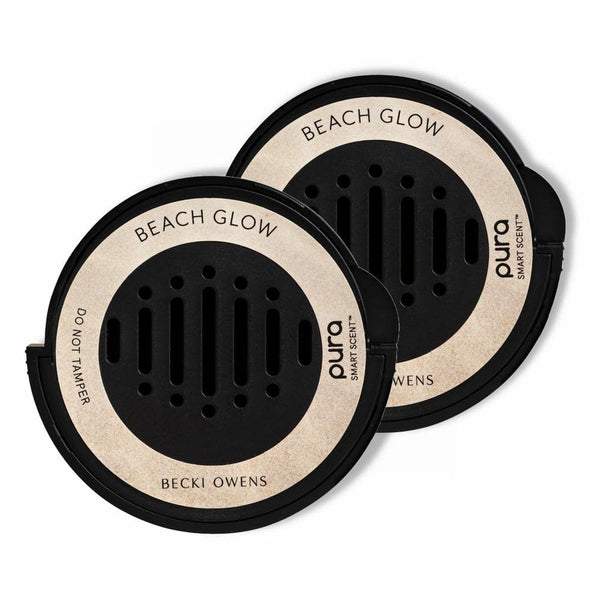 Beach Glow by Pura -Car Fragrance in Dual Pack for Car Diffuser- (2 Pack)