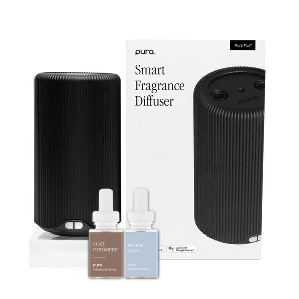 Pura plus Starter Set Includes - Smart Diffuser & 2 Home fragrances - Cozy Cashmere and Pacific Aqua Scents